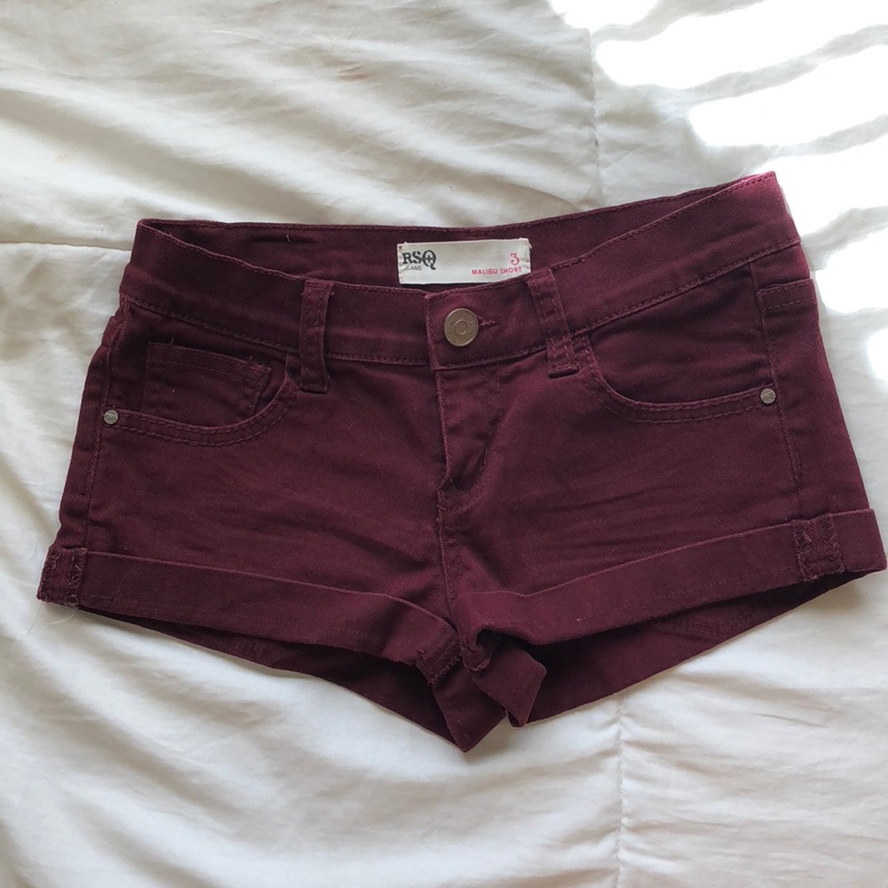 Cute burgundy shorts from Tully’s